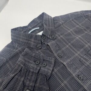 Columbia Men's Plaid Brown Button Down Long Sleeve PNW Hipster Shirt Size Small